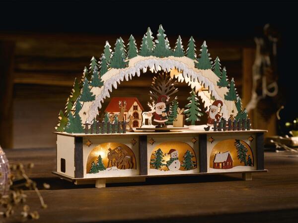 LED Wooden Animated Christmas Scene