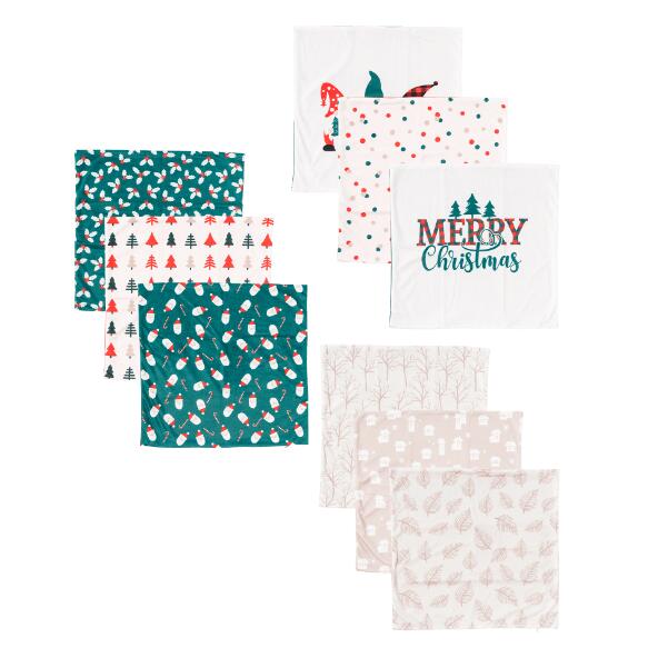HOME CREATION(R) 				Housse de coussin de Noël, 3 pcs