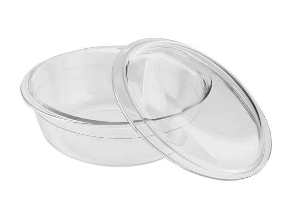 Glas-Auflaufform mit Deckel