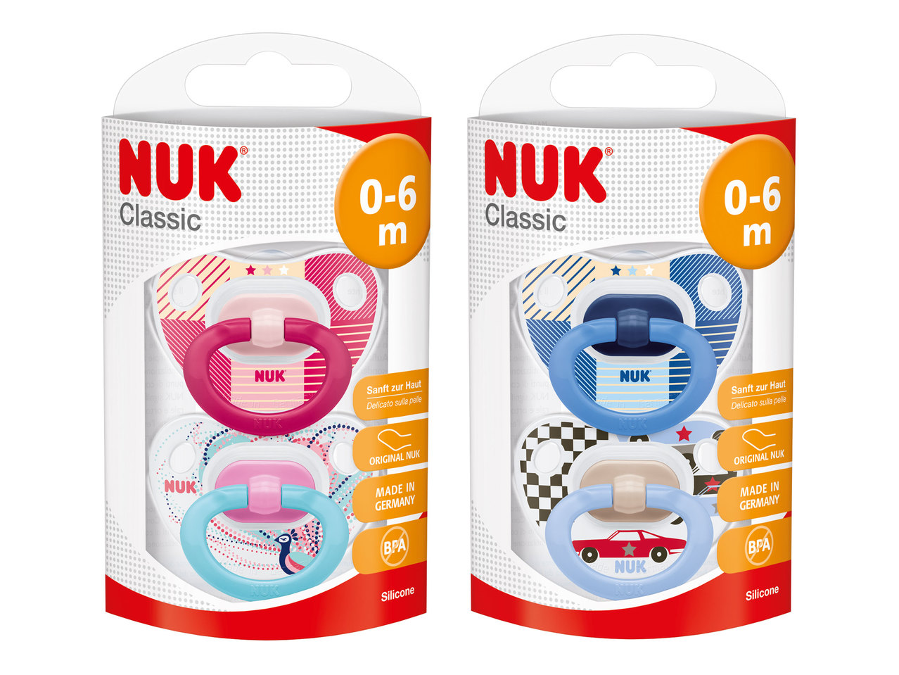 NUK Schnuller Silikon 2er