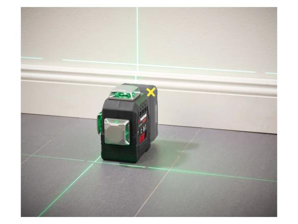 Cordless cross line laser
