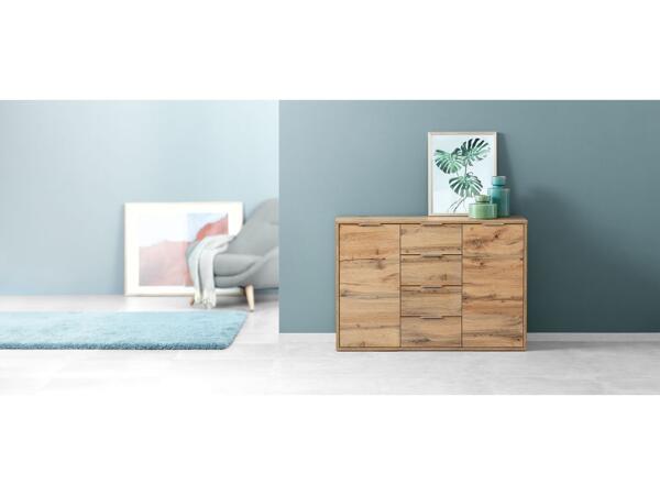 Storage cabinet with 2 doors and 4 drawers
