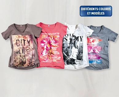 T-shirt avec impression photo pour femmes BLUE MOTION