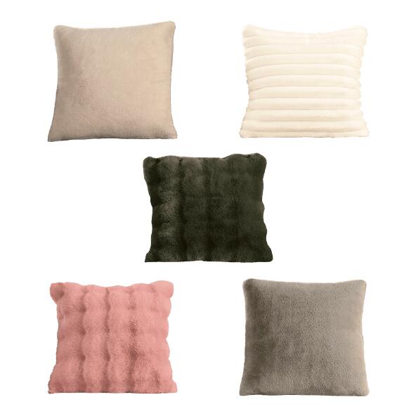 HOME CREATION(R) 				Coussin en fausse fourrure