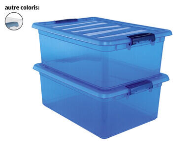 EASY HOME(R) 
 LOT DE BOÎTES DE RANGEMENT, 2 PIÈCES