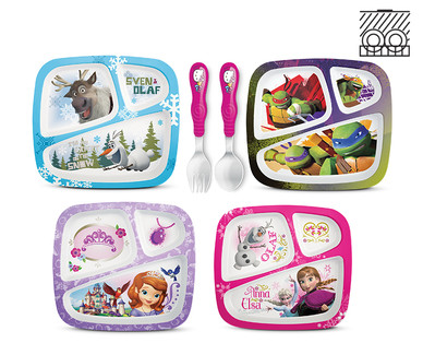 Zak! Licensed Kids' Divided Plates or Two-Piece Flatware Set