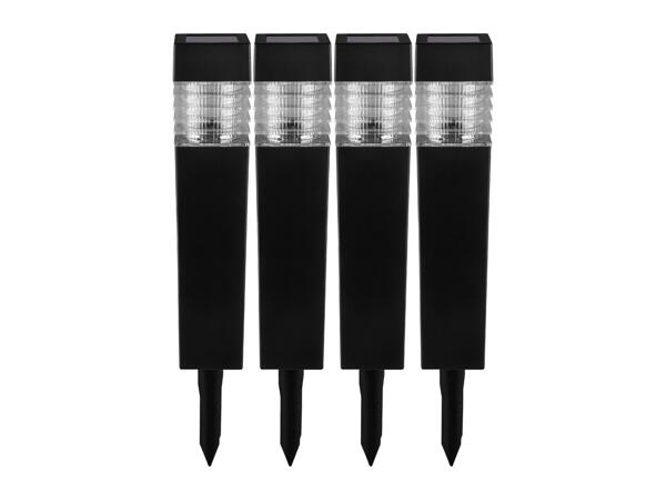 LED Solar Square Stake Lights - 4 Pack