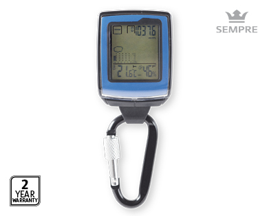 OUTDOOR WEATHER STATION WITH CARABINER