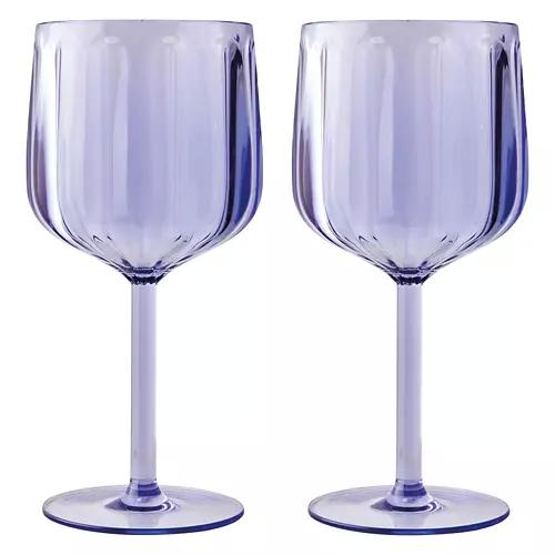 2 Pack Acrylic Wine Glasses - Purple