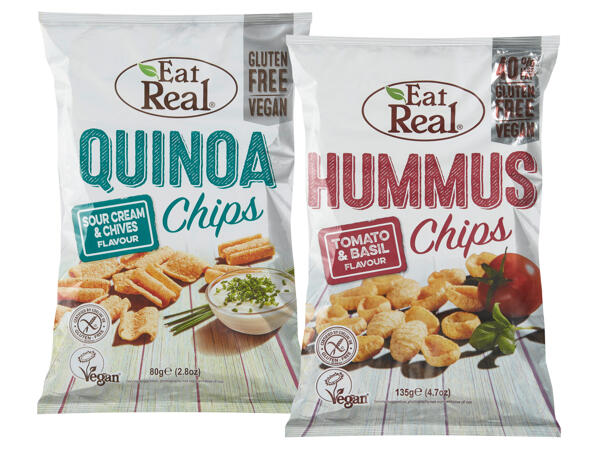Hummus oder Quinoa Chips