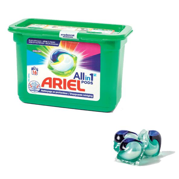 ARIEL(R) 				All-in-one pods color, 16 pcs