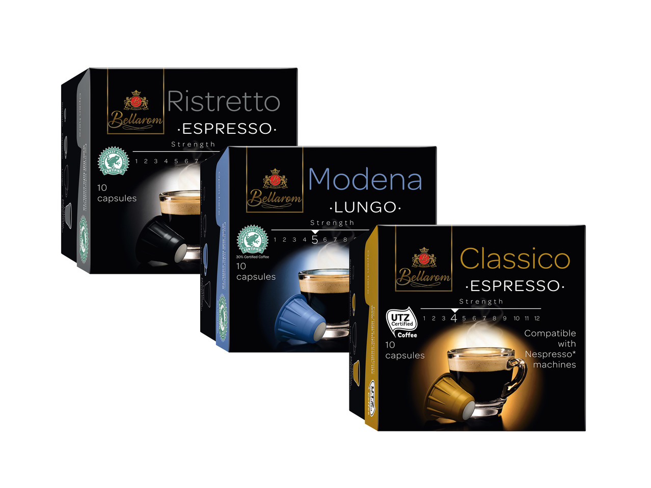 Kávové kapsle Classico / Ristretto / Modena Lungo