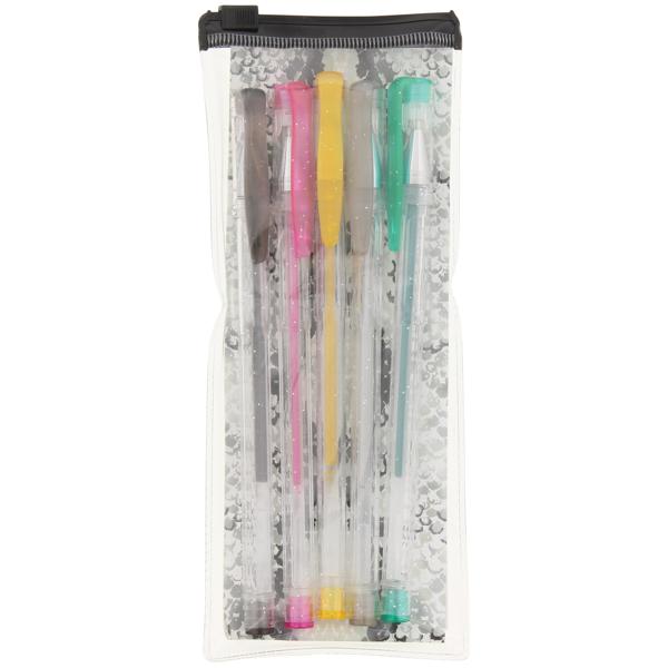 Stylos à gel dans une trousse