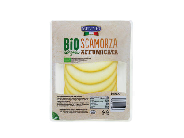 Smoked scamorza sliced