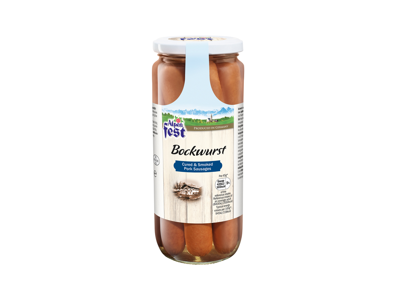 Alpenfest Cured & Smoked Pork Sausages in Brine