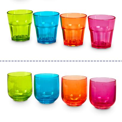 Gobelets en plastique, 4 pcs