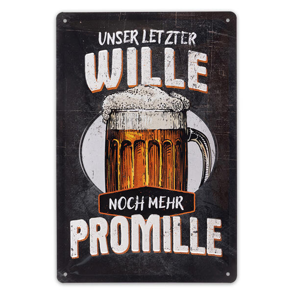 Metall-Dekoschild