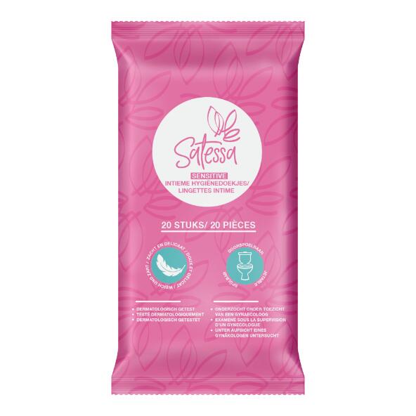 SATESSA(R) 				Lingettes pour l'hygiène intime, 20 pcs