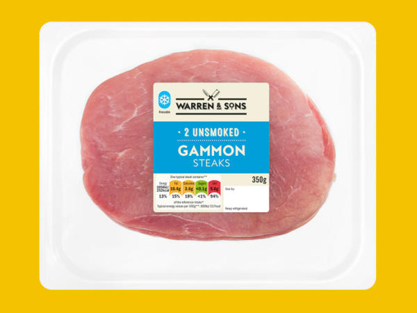 Warren & Sons 2 Gammon Steaks