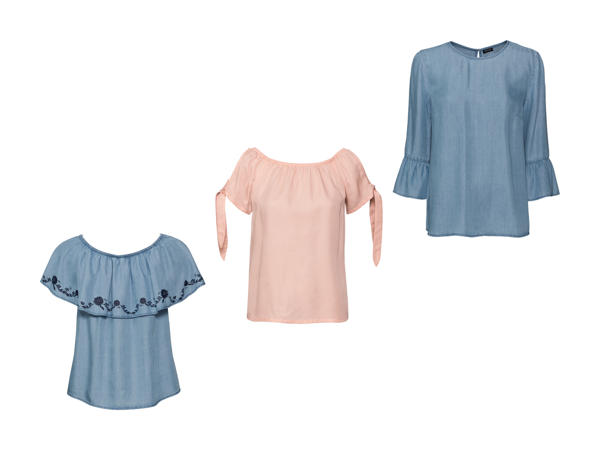 Chemisier col Carmen pour femme1