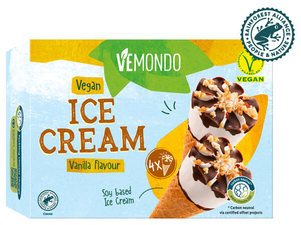 Vegane Vanille Eistüte