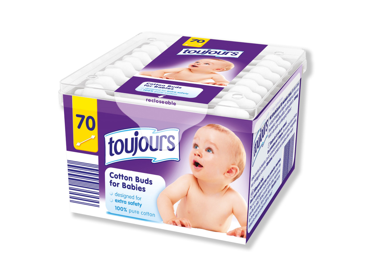 TOUJOURS Babysikkerhedsvatpinde