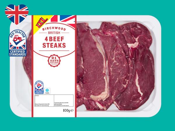 Birchwood 4 British Beef Steaks