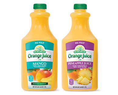Nature's Nectar Orange Juice With Mango or Pineapple