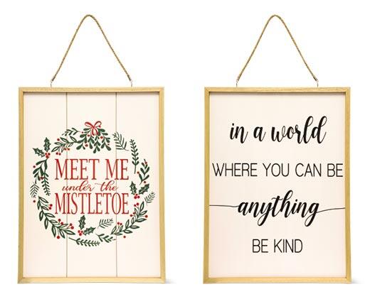 Merry Moments 
 Holiday Reversible Wall Sign