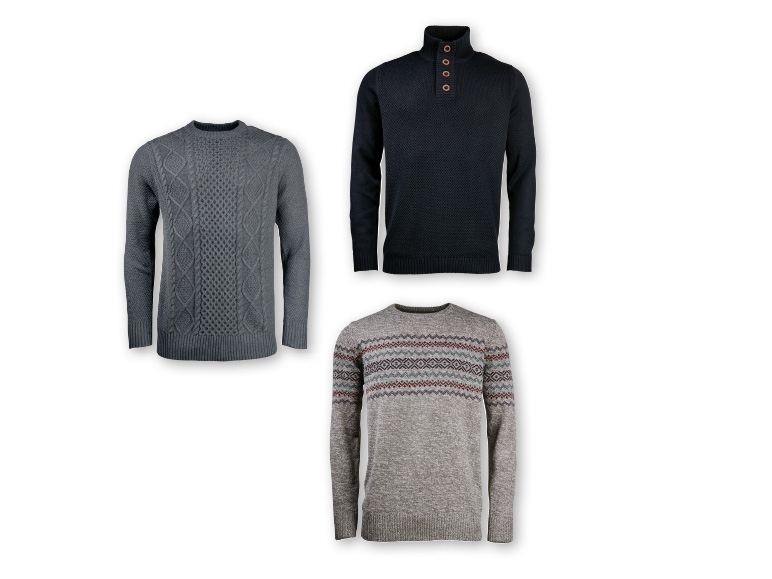 LIVERGY Men's Chunky Knit Jumper