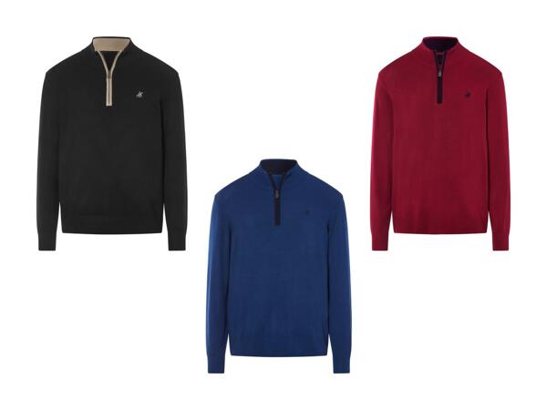 Pull en maille à col zippé U.S. Grand Polo