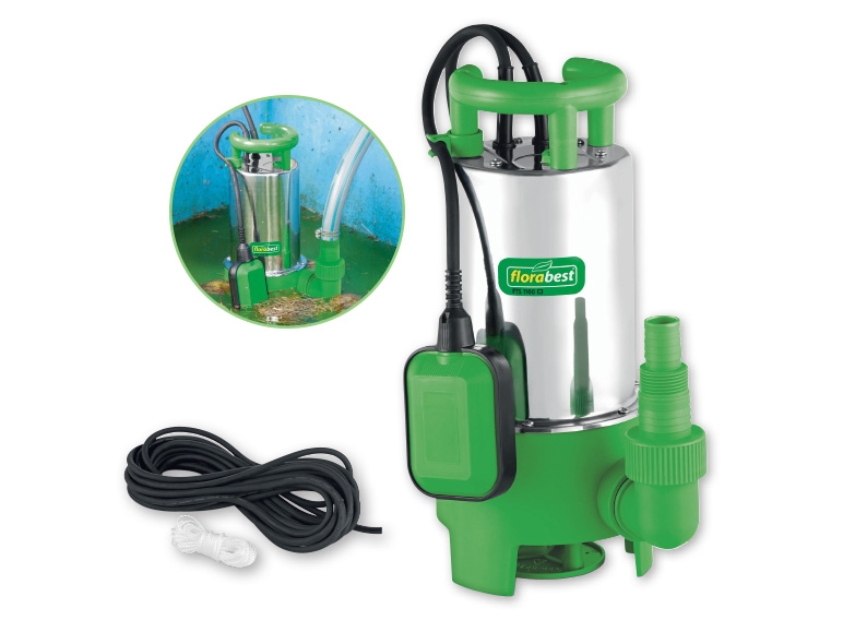 Florabest 1,100W Submersible Dirty Water Pump