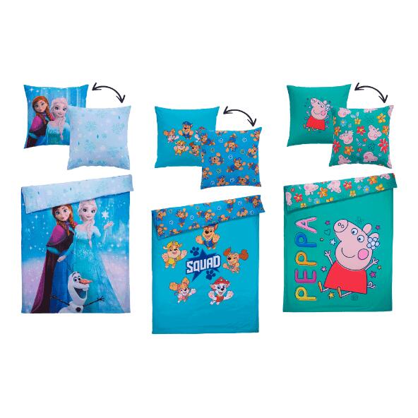 DISNEY(R)/NICKELODEON(R)/PEPPA PIG(R) 				Wendbarer Bettdeckenbezug, 1 Pers.