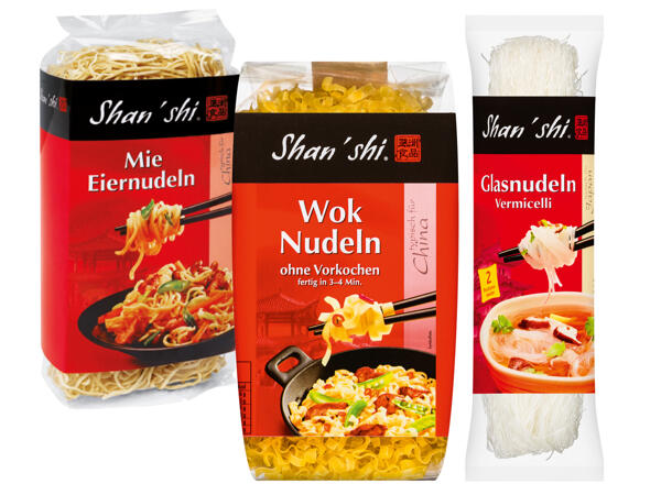 Wok-, Reis-, Mie Eier- oder Glasnudeln