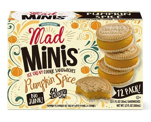 Mad Minis 
 Pumpkin Spice Ice Cream Cookie Sandwiches
