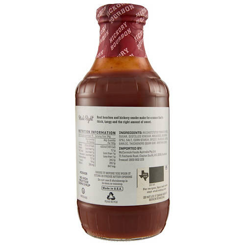 Hickory Bourbon Texan BBQ Sauce 510g