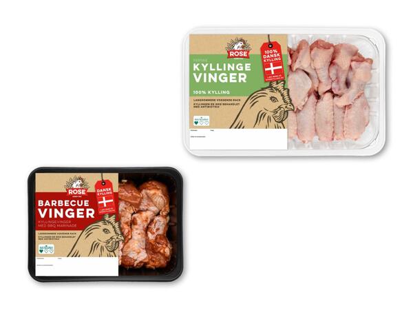 Danske kyllingevinger eller vinger med BBQ