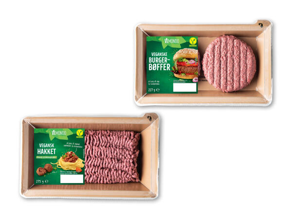 Vegansk burger eller hakket