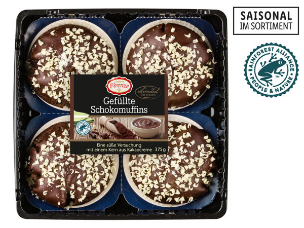 Gefüllte Schokomuffins