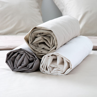 Drap-housse en coton bio, 2 pers.