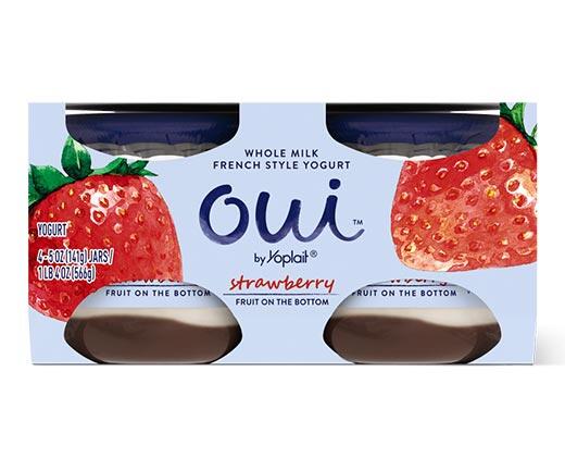 Oui 
 Vanilla or Strawberry French Style Yogurt 4 pk