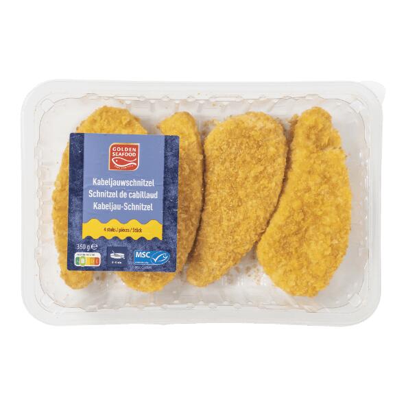 GOLDEN SEAFOOD(R) 				Kabeljauwschnitzel, 4 st.