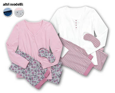 BLUE MOTION Pigiama da donna con mascherina per dormire