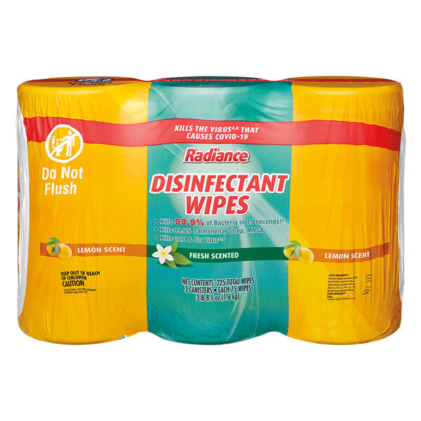 Radiance Disinfectant Wipes - 3pk