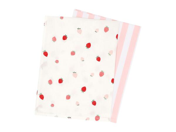 LIVARNO Tea Towels With Strawberry Pattern - 2 Pack