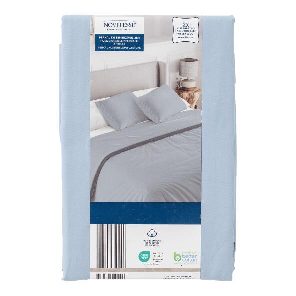 NOVITESSE(R) Taies d'oreiller en percale, 2 pcs