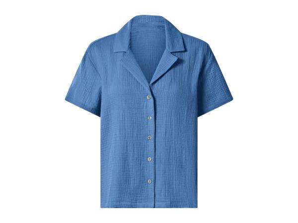 Ladies' Blue Cotton Muslin Blouse