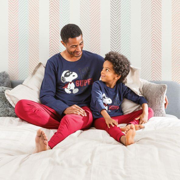 Twinningpyjama voor papa en zoon