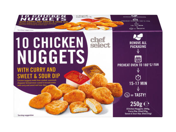 Chef Select 10 Chicken Nuggets with Dips