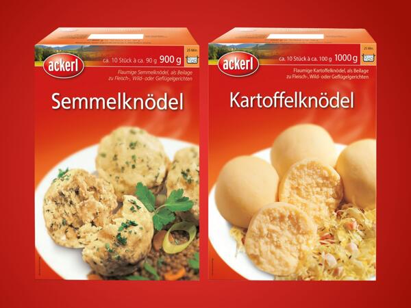 Kartoffel-oder Semmelknödel